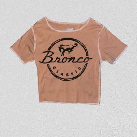 Ford Tops - 🛍Brown/mustard Ford Bronco crop top